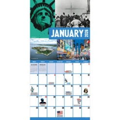 Time Factory Celebrating 250 Years HBD USA 2026 Wall Calendar -Hallmark Store 250 Years of USA American Icons 2026 Wall Calendar 261144 05