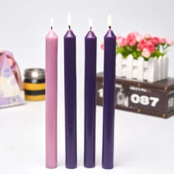 Advent Taper Candles, Set Of 4 -Hallmark Store 3 Purple and 1 Pink Advent Taper Candles HMADTAPER 03