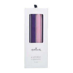 Advent Taper Candles, Set Of 4 -Hallmark Store 3 Purple and 1 Pink Advent Taper Candles HMADTAPER 04