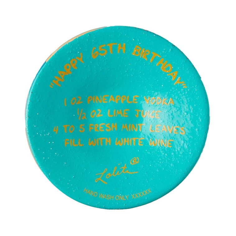 Lolita Happy 65th Birthday Handpainted Wine Glass, 15 Oz. 6 Lolita Happy 65th Birthday Handpainted Wine Glass, 15 Oz. - Image 4