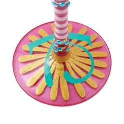 Lolita Happy 75th Birthday Handpainted Wine Glass, 15 Oz. -Hallmark Store 75th Birthday Cake and Flowers Wine Glass 6016992 03