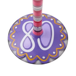 Lolita Happy 80th Birthday Handpainted Wine Glass, 15 Oz. 8 Lolita Happy 80th Birthday Handpainted Wine Glass, 15 Oz. -Hallmark Store 80th Birthday Vibrant Flowers Wine Glass 6016993 03