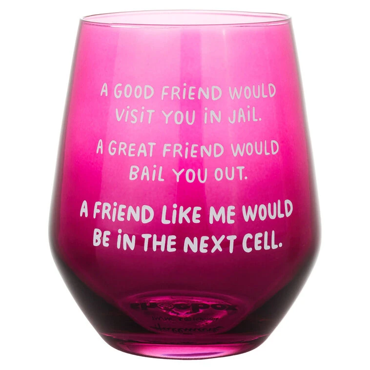 Hallmark A Friend Like Me Funny Stemless Wine Glass, 15.5 Oz. 3 Hallmark A Friend Like Me Funny Stemless Wine Glass, 15.5 Oz.