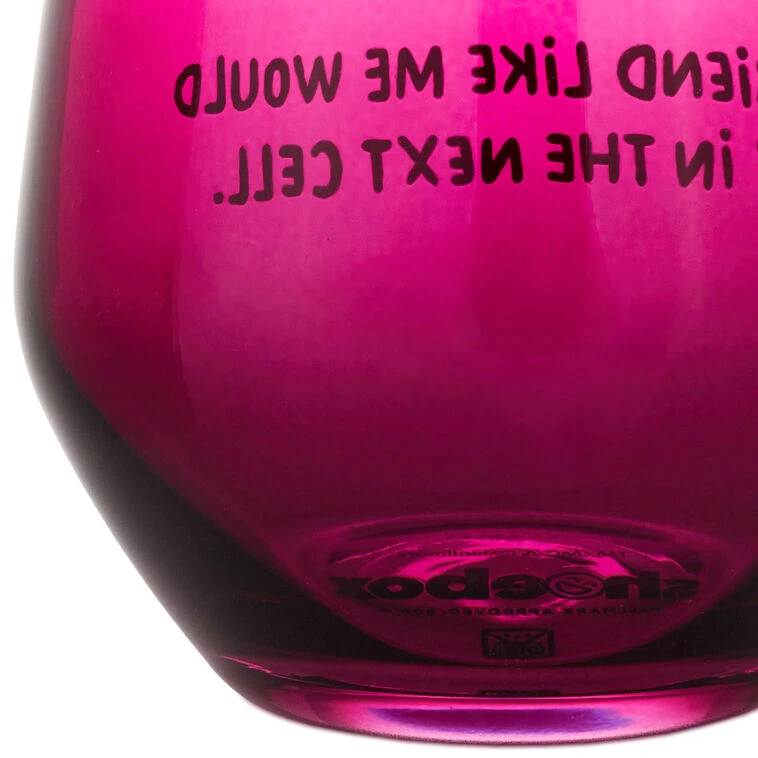 Hallmark A Friend Like Me Funny Stemless Wine Glass, 15.5 Oz. 6 Hallmark A Friend Like Me Funny Stemless Wine Glass, 15.5 Oz. - Image 4