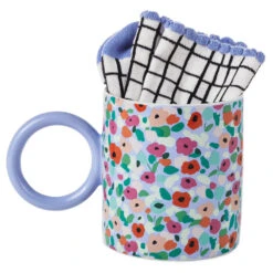 Hallmark Abstract Floral Mug With Crew Socks, Set Of 2