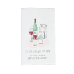 Mud Pie Fine Wine Funny Tea Towel