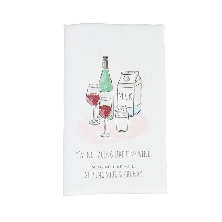 Mud Pie Fine Wine Funny Tea Towel 3 Mud Pie Fine Wine Funny Tea Towel