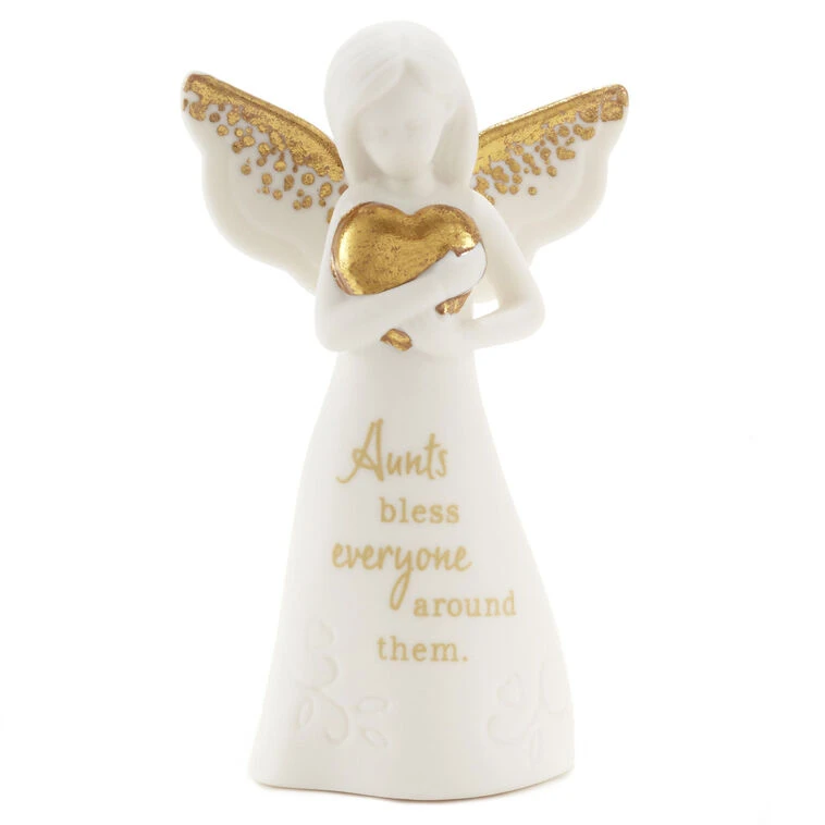 Hallmark An Aunt's Blessings Mini Angel Figurine, 3.8" 3 Hallmark An Aunt's Blessings Mini Angel Figurine, 3.8"