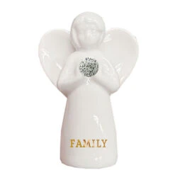 Hallmark Dalmatian Stone Angel Of Family Mini Figurine, 2"