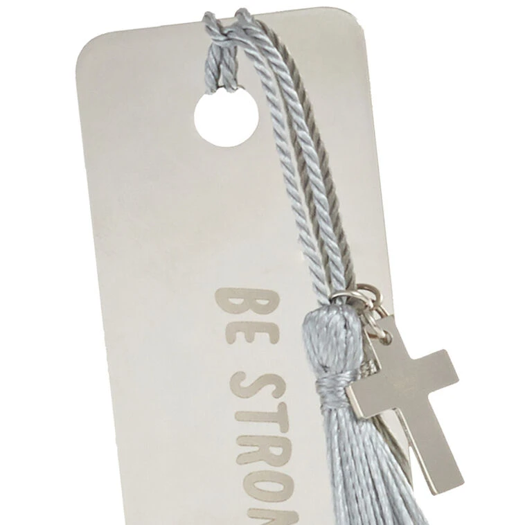 Hallmark Be Strong And Courageous Metal Bookmark With Cross Charm 5 Hallmark Be Strong And Courageous Metal Bookmark With Cross Charm - Image 3