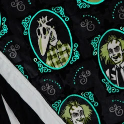Hallmark Beetlejuice™ Glow-in-the-Dark Throw Blanket, 50x60 -Hallmark Store Beetlejuice GlowintheDark Throw Blanket 1HGN1583 05