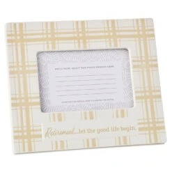Hallmark Retirement Quote On Plaid Picture Frame, 4x6