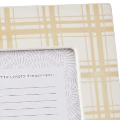 Hallmark Retirement Quote On Plaid Picture Frame, 4x6 -Hallmark Store Beige and White Plaid Retirement 4x6 Picture Frame 1CAP1342 03