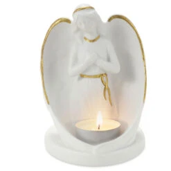 Hallmark Bereavement Angel Figurine Tea-Light Holder, 4.87" 8 Hallmark Bereavement Angel Figurine Tea-Light Holder, 4.87" -Hallmark Store Bereavement Angel Figurine TeaLight Holder 1JOA2233 03