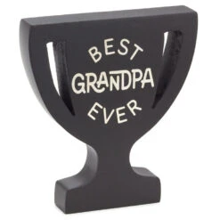Hallmark Best Grandpa Ever Trophy-Shaped Quote Sign, 5.3x6
