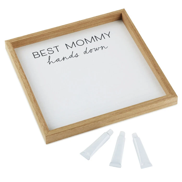 Hallmark Best Mommy Hands Down Wood Sign Handprint Kit 3 Hallmark Best Mommy Hands Down Wood Sign Handprint Kit