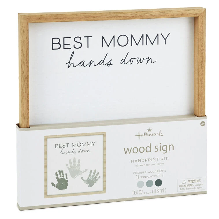 Hallmark Best Mommy Hands Down Wood Sign Handprint Kit 4 Hallmark Best Mommy Hands Down Wood Sign Handprint Kit - Image 2