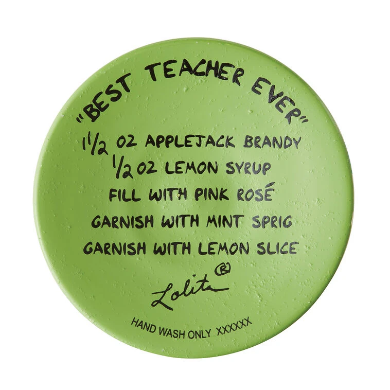Lolita Best Teacher Ever Handpainted Wine Glass, 15 Oz. 6 Lolita Best Teacher Ever Handpainted Wine Glass, 15 Oz. - Image 4