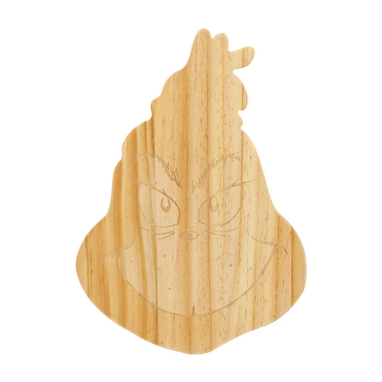 BioWorld Grinch HeadShaped Wood Cutting Board, 21x30 3 BioWorld Grinch HeadShaped Wood Cutting Board, 21x30