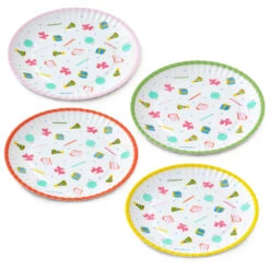 Hallmark Birthday Celebration Icons Melamine Dessert Plates, Set Of 4