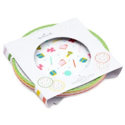 Hallmark Birthday Celebration Icons Melamine Dessert Plates, Set Of 4 -Hallmark Store Birthday Celebration Icons Melamine Dessert Plates 1BIR1314 04