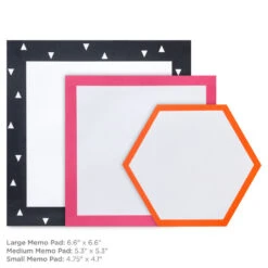 Hallmark Black, Pink And Orange Memo Pad 3-Pack 8 Hallmark Black, Pink And Orange Memo Pad 3-Pack -Hallmark Store Black Pink and Orange Geometric Memo Pads Set of 3 3SOM1343 03