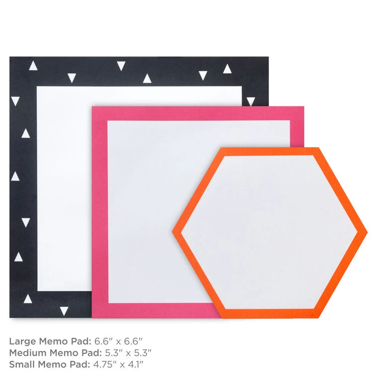 Hallmark Black, Pink And Orange Memo Pad 3-Pack 5 Hallmark Black, Pink And Orange Memo Pad 3-Pack - Image 3