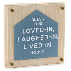 Hallmark Bless This House Layered Square Quote Sign, 8x8