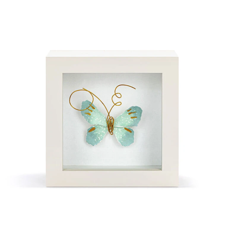 Demdaco Light Blue Butterfly Small Shadow Box Wall Decor, 4" 3 Demdaco Light Blue Butterfly Small Shadow Box Wall Decor, 4"