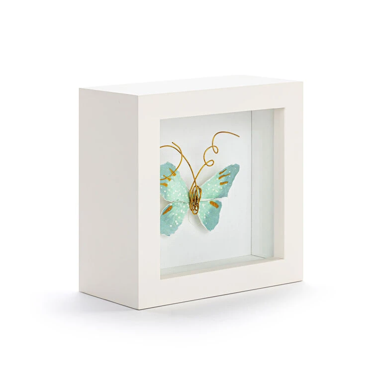 Demdaco Light Blue Butterfly Small Shadow Box Wall Decor, 4" 5 Demdaco Light Blue Butterfly Small Shadow Box Wall Decor, 4" - Image 3