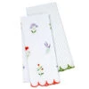 Hallmark Floral And Stripe Scalloped Tea Towels, Set Of 2 -Hallmark Store Blue Floral and Blue Stripe Scalloped Tea Towel Set 1ART1031 01