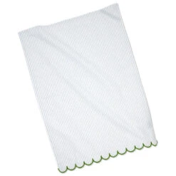 Hallmark Floral And Stripe Scalloped Tea Towels, Set Of 2 8 Hallmark Floral And Stripe Scalloped Tea Towels, Set Of 2 -Hallmark Store Blue Floral and Blue Stripe Scalloped Tea Towel Set 1ART1031 03