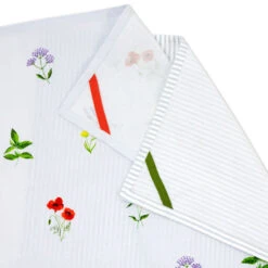 Hallmark Floral And Stripe Scalloped Tea Towels, Set Of 2 9 Hallmark Floral And Stripe Scalloped Tea Towels, Set Of 2 -Hallmark Store Blue Floral and Blue Stripe Scalloped Tea Towel Set 1ART1031 04