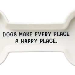 Hallmark Happy Place Dog Bone-Shaped Trinket Dish 8 Hallmark Happy Place Dog Bone-Shaped Trinket Dish -Hallmark Store BoneShaped Trinket Dish With Dog Quote 1SNN1186 03