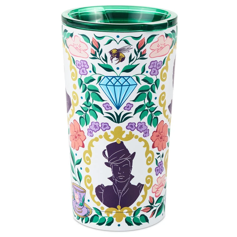 Hallmark Bridgerton Ton Silhouettes On Floral Travel Mug, 15 Oz. 4 Hallmark Bridgerton Ton Silhouettes On Floral Travel Mug, 15 Oz. - Image 2