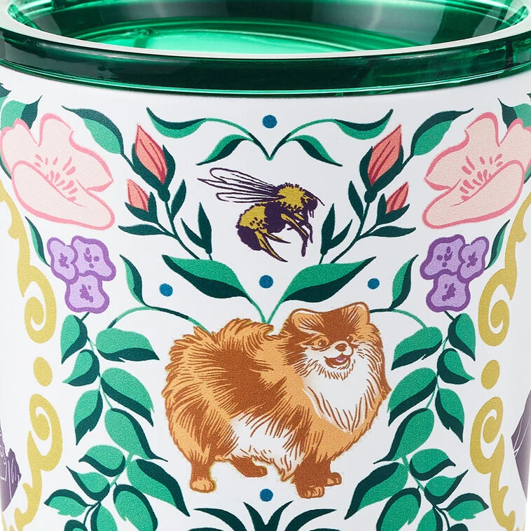 Hallmark Bridgerton Ton Silhouettes On Floral Travel Mug, 15 Oz. 7 Hallmark Bridgerton Ton Silhouettes On Floral Travel Mug, 15 Oz. - Image 5