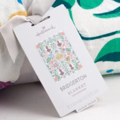 Hallmark Bridgerton Ton Silhouettes On Floral Blanket, 50x60 12 Hallmark Bridgerton Ton Silhouettes On Floral Blanket, 50x60 -Hallmark Store Bridgerton Cameos on Floral Fleece Blanket 1PCL1060 05