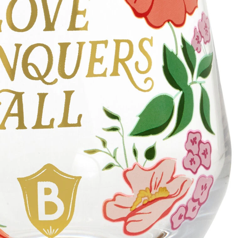 Hallmark Bridgerton Love Conquers All Stemless Wine Glass 6 Hallmark Bridgerton Love Conquers All Stemless Wine Glass - Image 4