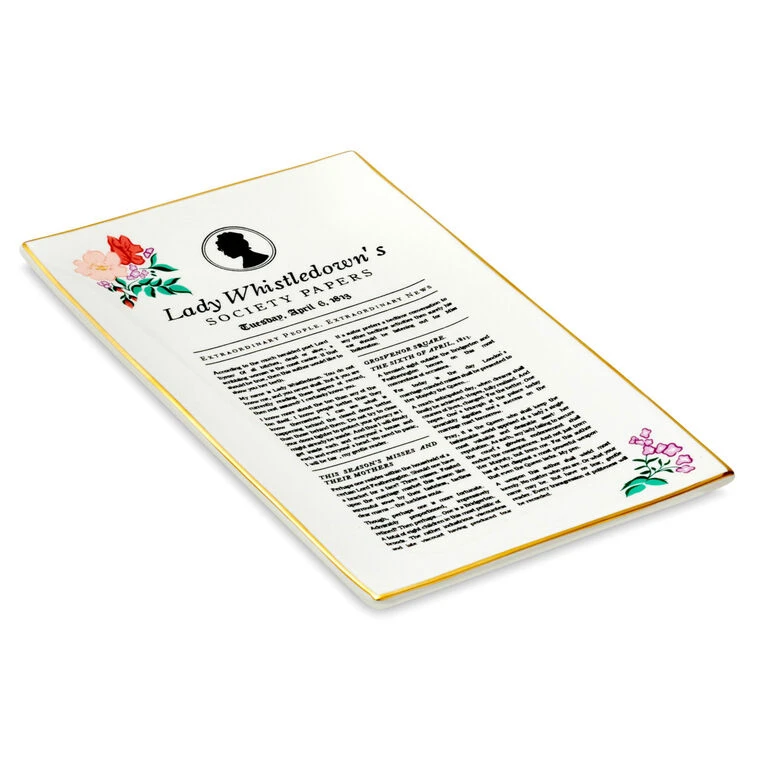 Hallmark Bridgerton Lady Whistledown's Society Papers Trinket Dish 3 Hallmark Bridgerton Lady Whistledown's Society Papers Trinket Dish