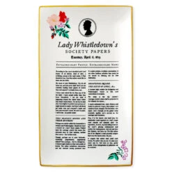 Hallmark Bridgerton Lady Whistledown's Society Papers Trinket Dish 8 Hallmark Bridgerton Lady Whistledown's Society Papers Trinket Dish -Hallmark Store Bridgerton Lady Whistledown Trinket Tray 1PCL1056 02