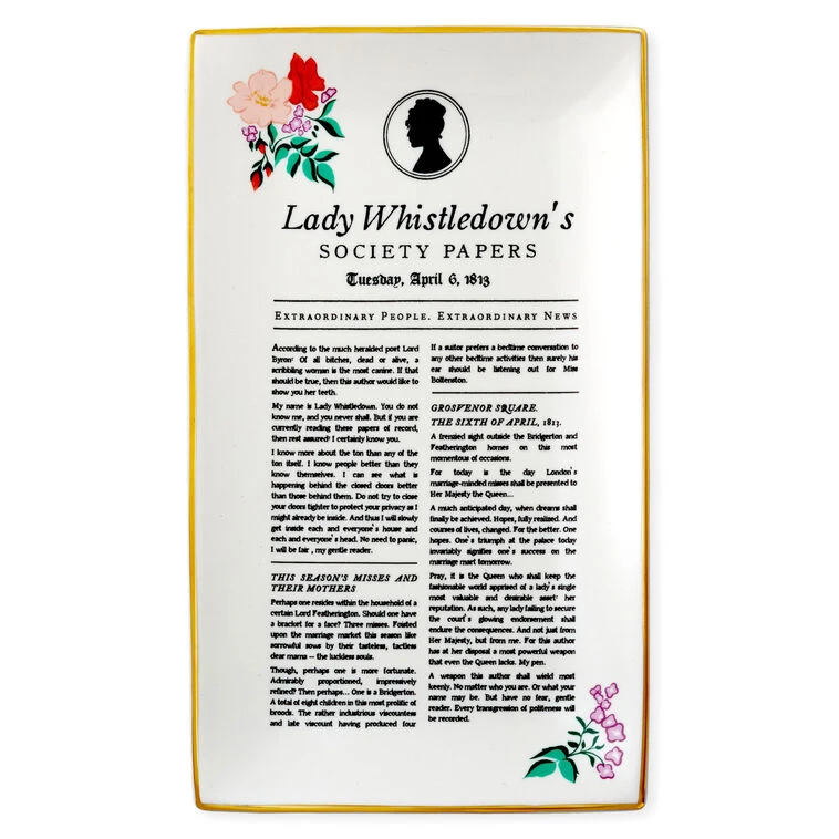 Hallmark Bridgerton Lady Whistledown's Society Papers Trinket Dish 4 Hallmark Bridgerton Lady Whistledown's Society Papers Trinket Dish - Image 2