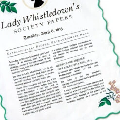 Hallmark Bridgerton Lady Whistledown's Society Papers Tea Towel, 18x26 -Hallmark Store Bridgerton Lady Whistledowns Gossip Column Tea Towel 1PCL1054 04