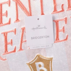 Hallmark Bridgerton Dearest Gentle Reader Throw Pillow, 18x18 -Hallmark Store Bridgerton Pink and White Stripe Floral Throw Pillow 1PCL1059 06