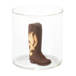 Hallmark Charmers Cowboy Boot Silicone Charm, 2" H -Hallmark Store Brown Cowboy Boot Silicone Drink Charm 1ICN1050 03