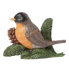 Enesco Jim Shore Robin Bird Figurine, 4" -Hallmark Store Brown Gray and Orange Robin on Branch Figurine 6016385 01
