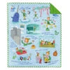 Hallmark Elf Journey To New York Throw Blanket, 50x60 -Hallmark Store Buddy the Elf Story Illustrated Fleece Throw 1XKT6157 01