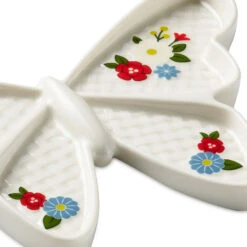 Hallmark Butterfly-Shaped Trinket Dish -Hallmark Store Butterfly Floral Basketweave Trinket Dish 1ART1035 04