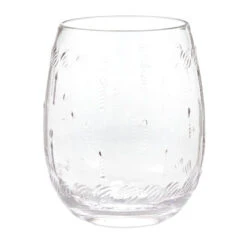 Hallmark Candles And Frosting Embossed Stemless Wine Glass, 17 Oz.