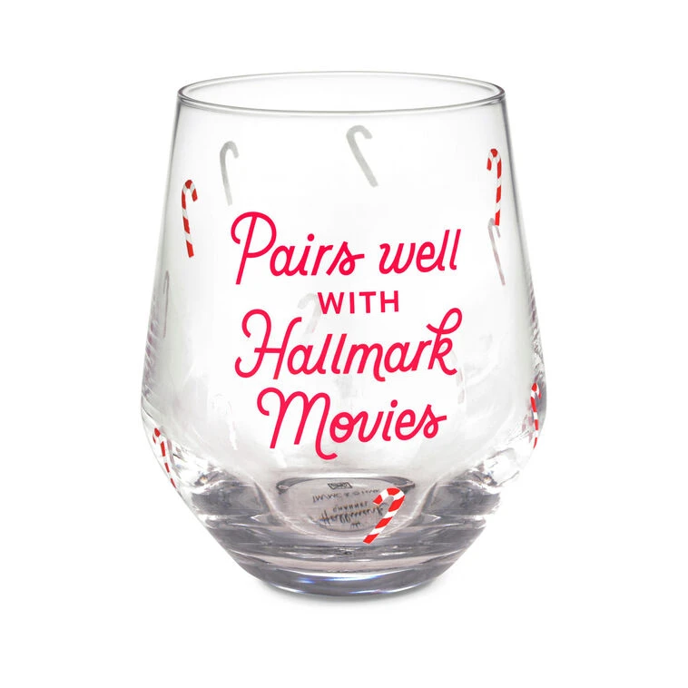 Hallmark Channel Pairs Well With Hallmark Movies Stemless Wine Glass, 14.5 Oz. 3 Hallmark Channel Pairs Well With Hallmark Movies Stemless Wine Glass, 14.5 Oz.