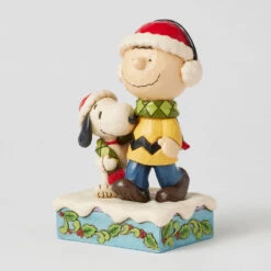 Enesco Jim Shore Peanuts Charlie Brown And Snoopy Wrapped In Scarf Figurine, 6" 11 Enesco Jim Shore Peanuts Charlie Brown And Snoopy Wrapped In Scarf Figurine, 6" -Hallmark Store Charlie Brown and Snoopy Sharing Scarf Figurine 6017237 04